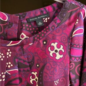 Banana Republic Silky Paisley Short Dress - Size 10